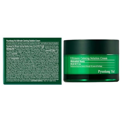 Pyunkang Yul Ultimate Calming Solution Cream – Intense Moisturizer for Sensitive Skin with Cica & Tea Tree, 1.01 Fl Oz (30ml)