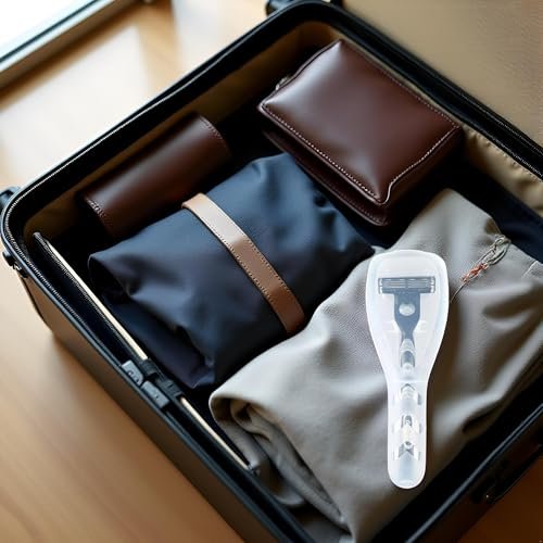 Clear Portable Travel Razor Protector Case - 2 Pack Plastic Shaver Holder for Men, Compact Storage Organizer for Electric and Manual Razors - görsel 15