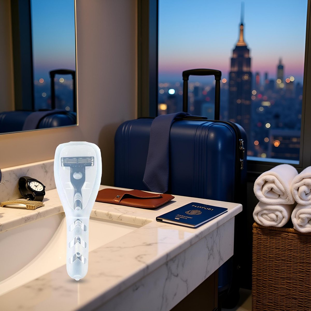 Clear Portable Travel Razor Protector Case - 2 Pack Plastic Shaver Holder for Men, Compact Storage Organizer for Electric and Manual Razors - görsel 4