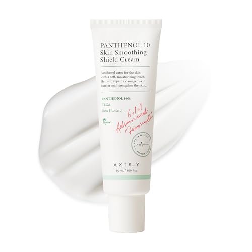 AXIS-Y Panthenol 10 Skin Smoothing Shield Cream - Daily Facial Moisturizer Barrier Cream for Long Lasting Hydration & Soothing - Vegan Korean Skin Care Face Lotion (1.69 fl. oz.) Avelisse