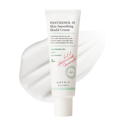 AXIS-Y Panthenol 10 Skin Smoothing Shield Cream - Daily Facial Moisturizer Barrier Cream for Long Lasting Hydration & Soothing - Vegan Korean Skin Care Face Lotion (1.69 fl. oz.) Avelisse