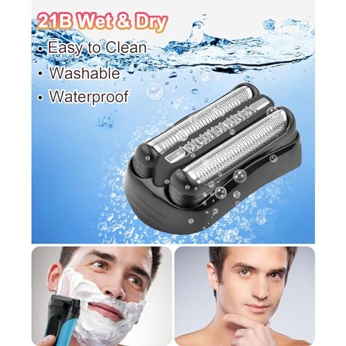 2 Pack Series 3 21B Replacement Head Compatible with Braun S3 21b 3010s, 3040s, 5409, etc. Avelisse