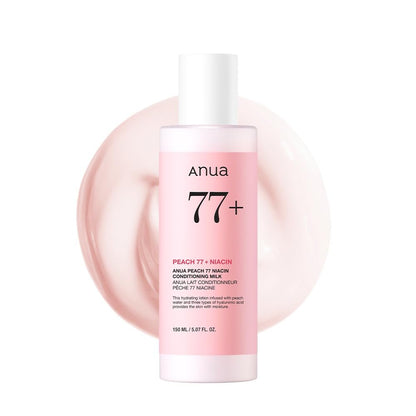 ANUA Peach Niacin Conditioning Lotion - Lightweight Face Moisturizer with Vitamin B12, Ceramide, Panthenol & Hyaluronic Acid for Glass Skin (150ml) Avelisse