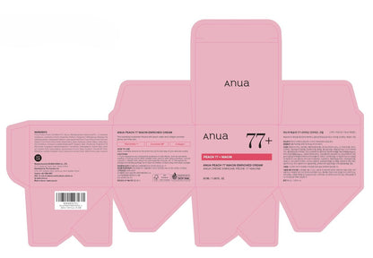 ANUA Peach Niacinamide Cream - Hydrating Face Moisturizer with Collagen, Vitamin B12, Ceramide & Panthenol for Glass Skin, 1.69 fl.oz.