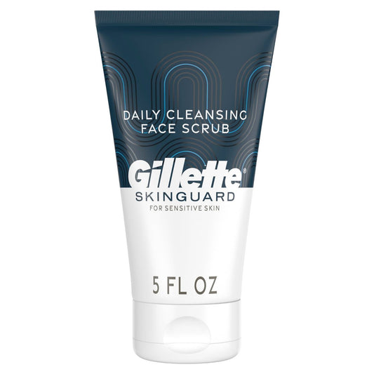 Gillette SkinGuard Face Scrub for Men - 5 oz Daily Cleansing Exfoliating Face Scrub with Shea Butter and Charcoal