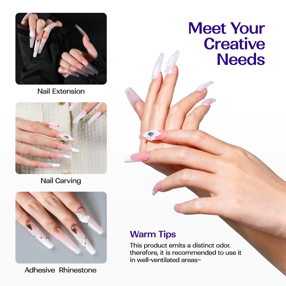 VANSISOS Professional Acrylic Nail Liquid - 8 fl oz MMA-Free Monomer for Acrylic Powders, Non-Yellowing Formula for DIY Home Nail Salon Use - görsel 11