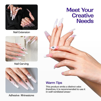 VANSISOS Professional Acrylic Nail Liquid - 8 fl oz MMA-Free Monomer for Acrylic Powders, Non-Yellowing Formula for DIY Home Nail Salon Use