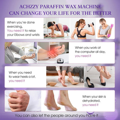 Achzzy Natural Paraffin Wax Refills, 6 Pack Lavender Scented Blocks for Paraffin Bath – Deep Hydration, Moisturizing & Nourishing for Hands and Feet Avelisse