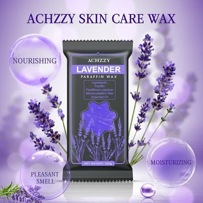 Achzzy Natural Paraffin Wax Refills, 6 Pack Lavender Scented Blocks for Paraffin Bath – Deep Hydration, Moisturizing & Nourishing for Hands and Feet Avelisse