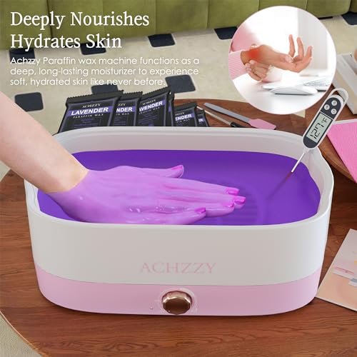 Achzzy Natural Paraffin Wax Refills, 6 Pack Lavender Scented Blocks for Paraffin Bath – Deep Hydration, Moisturizing & Nourishing for Hands and Feet Avelisse