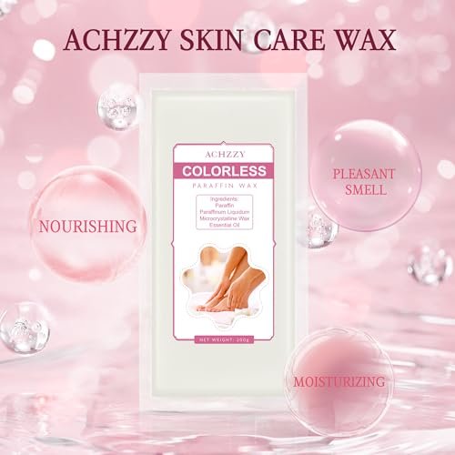 Achzzy Natural Paraffin Wax Refills, 6 Pack Unscented Paraffin Wax Blocks for Paraffin Bath – Deep Hydration, Moisturizing & Nourishing for Hands and Feet Avelisse