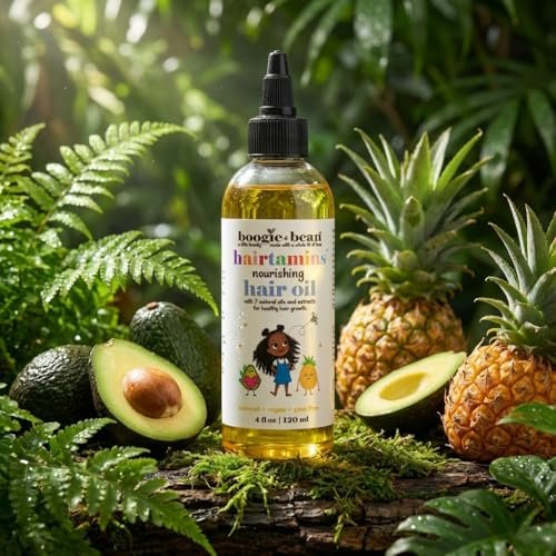 Boogie and Bean Baby and Kids Hair Growth Oil – Nourishing Hair Oil for Infants, Toddlers, and Children – Moisturizes Waves, Curls, Coils, and Locs Avelisse