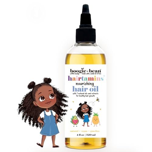 Boogie and Bean Baby and Kids Hair Growth Oil – Nourishing Hair Oil for Infants, Toddlers, and Children – Moisturizes Waves, Curls, Coils, and Locs Avelisse