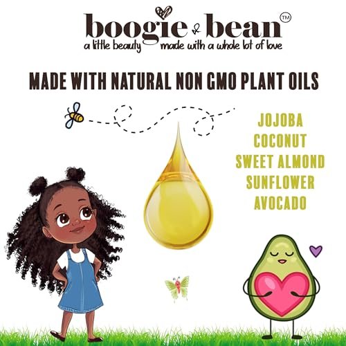 Boogie and Bean Baby and Kids Hair Growth Oil – Nourishing Hair Oil for Infants, Toddlers, and Children – Moisturizes Waves, Curls, Coils, and Locs Avelisse