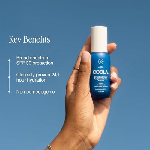 COOLA Refreshing Water Plumping Gel SPF 30 Face Sunscreen with Hyaluronic Acid, Organic Aloe & Coconut Water - 1 fl oz Avelisse