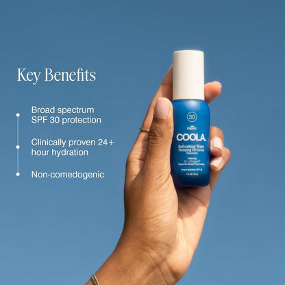 COOLA Refreshing Water Plumping Gel SPF 30 Face Sunscreen with Hyaluronic Acid, Organic Aloe & Coconut Water - 1 fl oz Avelisse