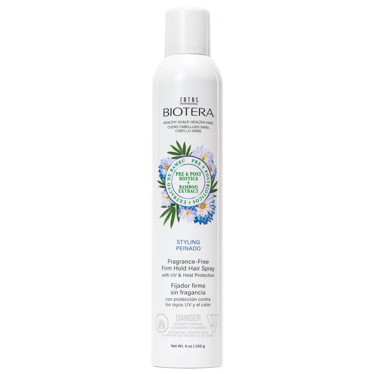 Biotera Styling Fragrance-Free Firm Hold Hair Spray | UV & Heat Protection | 50 VOC | Vegan & Cruelty-Free | Paraben & Sulfate Free | Color-Safe | 9 Fl Oz - görsel 2