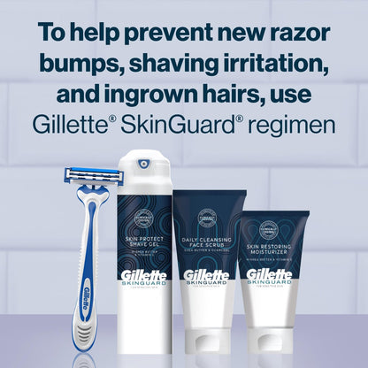 Gillette SkinGuard Razors for Men, 4 Count - Sensitive Skin Razor