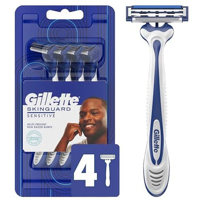 Gillette SkinGuard Razors for Men, 4 Count - Sensitive Skin Razor