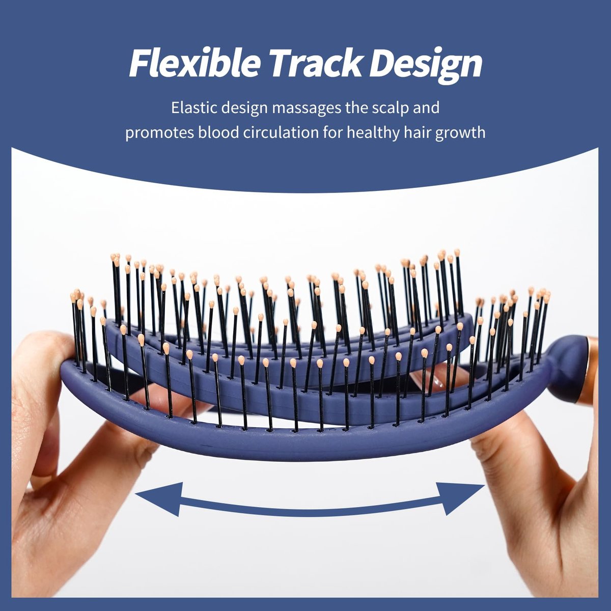 SHINLEA Speed Dry Detangler Brush – Spiral Vented Detangling Hairbrush for Wet Hair, Metal-Infused Gold Handle, Curved Cushion with Soft Bristles for All Hair Types Avelisse