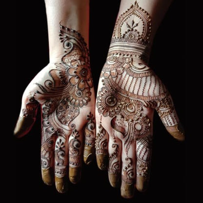 9 Sheet Henna Tattoo Stencils Kit - Reusable Self-Adhesive Henna Templates for Hand & Forearm, Indian & Arabian Designs