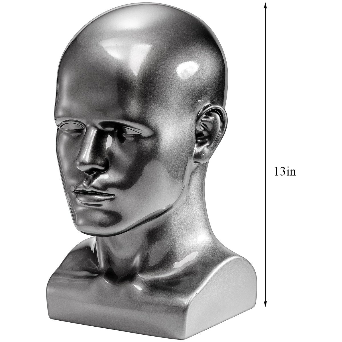 Peohud Professional Male Mannequin Head – Bald PVC Display Form for Wigs, Hats, Sunglasses & Headphones - görsel 3