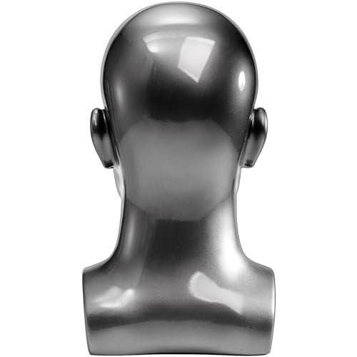 Peohud Professional Male Mannequin Head – Bald PVC Display Form for Wigs, Hats, Sunglasses & Headphones - görsel 8