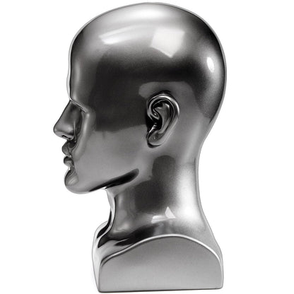 Peohud Professional Male Mannequin Head – Bald PVC Display Form for Wigs, Hats, Sunglasses & Headphones