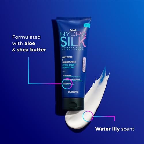 Schick Hydro Silk Shave Cream & 24-Hour Moisturizer for Women - Pubic Hair & Bikini Area Shaving Cream for Sensitive Skin, 8 fl oz - görsel 12