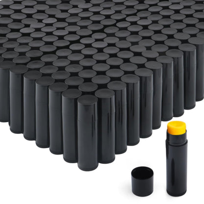 150 Pcs 5.5g Twist-up Lip Balm Tubes - Empty Plastic Chapstick Containers for DIY Lipsticks, Lip Gloss, Homemade Solid Perfume - Black Avelisse