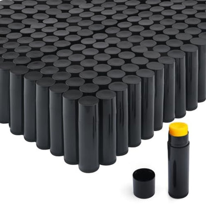 150 Pcs 5.5g Twist-up Lip Balm Tubes - Empty Plastic Chapstick Containers for DIY Lipsticks, Lip Gloss, Homemade Solid Perfume - Black Avelisse