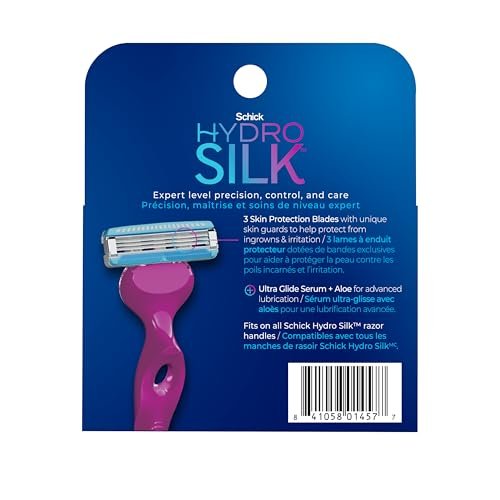 Schick Hydro Silk Ultimate Pubic Skin Protection Bikini Razor Refills, 4 Count Avelisse