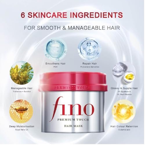 Fino Premium Touch Hair Mask - Deep Conditioning Treatment for Dry & Damaged Hair, 180g (8.11 oz) Avelisse