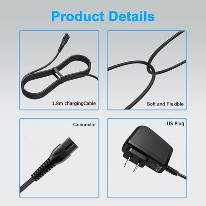 LIANSUM Replacement Charger Compatible with Wahl 9649 Hair Clipper – Power Cord for Wahl 9649 & 9649P Color Pro Cordless Trimmer