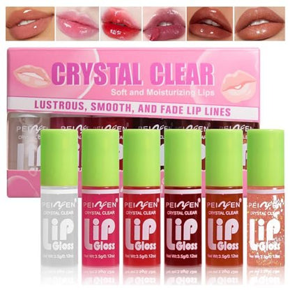 Yasovigi 6 Colors Lip Oil Stain Set - Watery Lip Tint, High Pigment, Non-Sticky Lip Gloss for Multi-Use Lip and Cheek Color