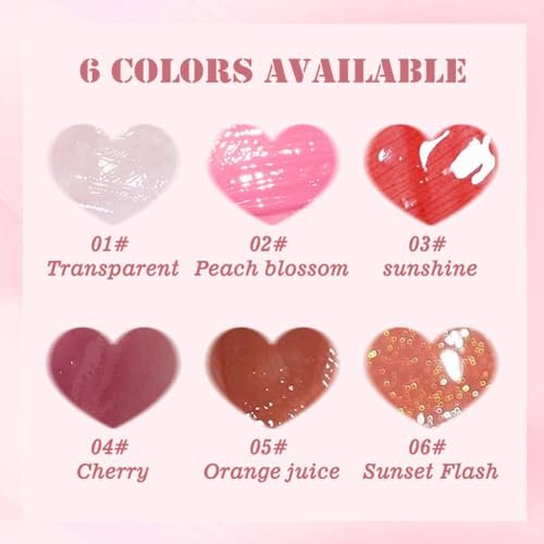 Yasovigi 6 Colors Lip Oil Stain Set - Watery Lip Tint, High Pigment, Non-Sticky Lip Gloss for Multi-Use Lip and Cheek Color - görsel 6