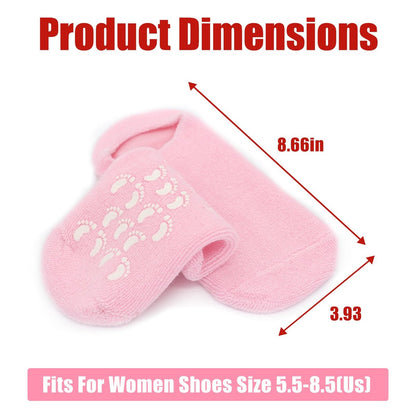 2Pairs Moisturizing Socks - Silicone Gel Socks for Dry Cracked Feet Women - Lotion Socks for Repairing, Softening and Hydrating Feet Avelisse