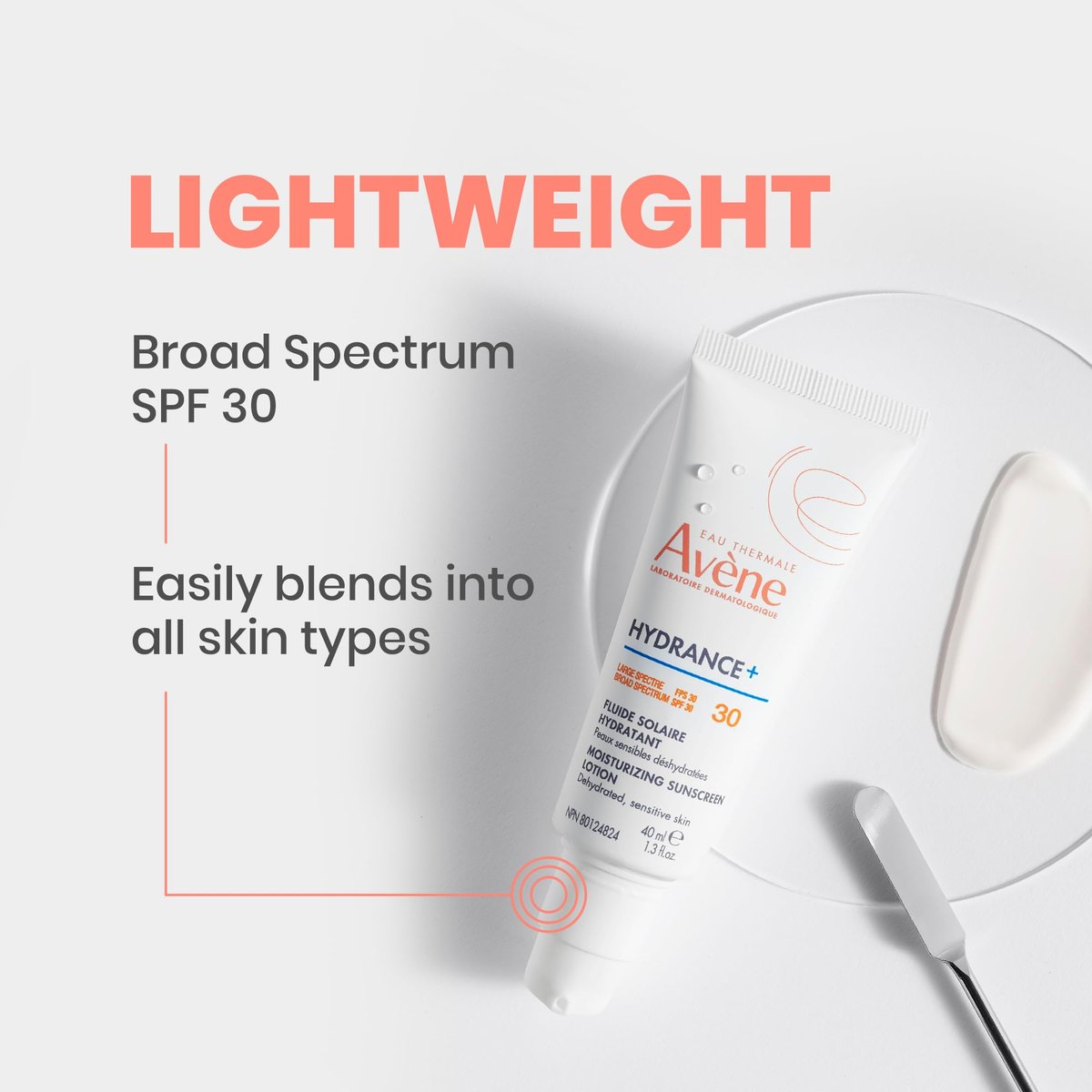 Avène Hydrance+ Moisturizing Sunscreen Lotion SPF 30 – 1.3 Fl Oz Avelisse