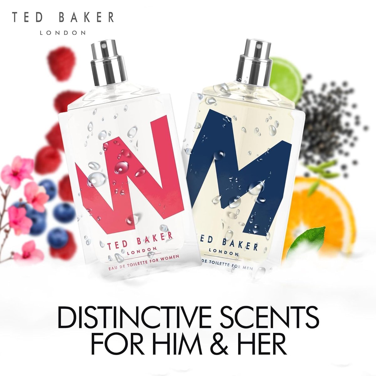 Ted Baker M & W Duo Fragrance Set – Men’s & Women’s Eau de Toilette, 75ml Each, Fresh Citrus, Spicy & Fruity Floral, Long-Lasting Designer Perfume Set for Couples - görsel 11