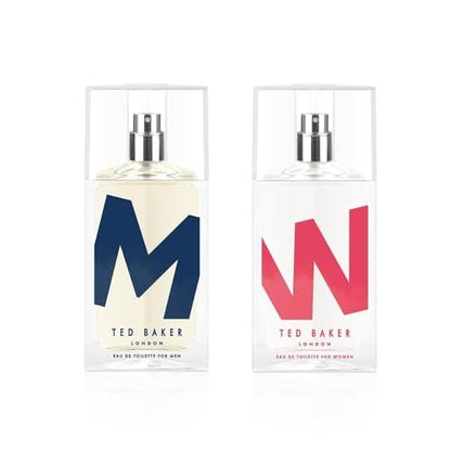 Ted Baker M & W Duo Fragrance Set – Men’s & Women’s Eau de Toilette, 75ml Each, Fresh Citrus, Spicy & Fruity Floral, Long-Lasting Designer Perfume Set for Couples