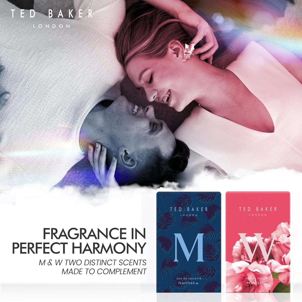 Ted Baker M & W Duo Fragrance Set – Men’s & Women’s Eau de Toilette, 75ml Each, Fresh Citrus, Spicy & Fruity Floral, Long-Lasting Designer Perfume Set for Couples - görsel 13