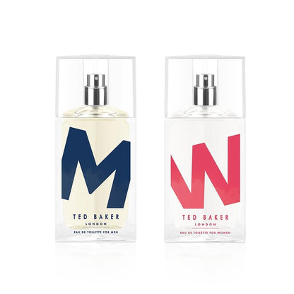 Ted Baker M & W Duo Fragrance Set – Men’s & Women’s Eau de Toilette, 75ml Each, Fresh Citrus, Spicy & Fruity Floral, Long-Lasting Designer Perfume Set for Couples