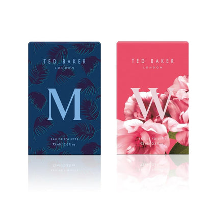 Ted Baker M & W Duo Fragrance Set – Men’s & Women’s Eau de Toilette, 75ml Each, Fresh Citrus, Spicy & Fruity Floral, Long-Lasting Designer Perfume Set for Couples
