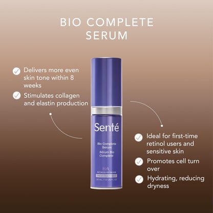 Senté Bio Complete Serum – Gentle Retinoid Serum for Sensitive Skin, Nourishing & Hydrating, Combats Dullness & Signs of Aging, 1 Fl Oz Avelisse
