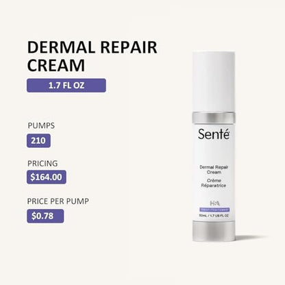 Senté Dermal Repair Facial Cream – Nourishing Moisturizer for Rosacea, Sensitive Skin & Post-Procedure, with Patented HSA, Vitamin E & Green Tea Extract, 1.7 Fl Oz Avelisse
