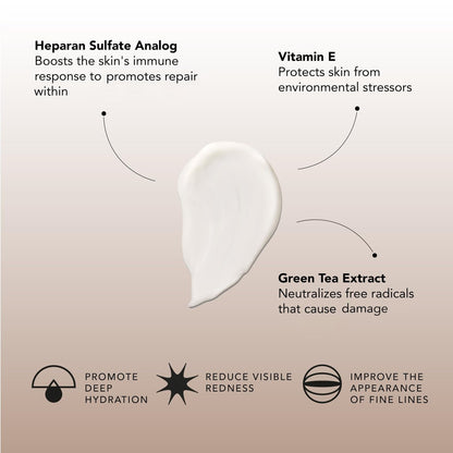 Senté Dermal Repair Facial Cream – Nourishing Moisturizer for Rosacea, Sensitive Skin & Post-Procedure, with Patented HSA, Vitamin E & Green Tea Extract, 1.7 Fl Oz Avelisse