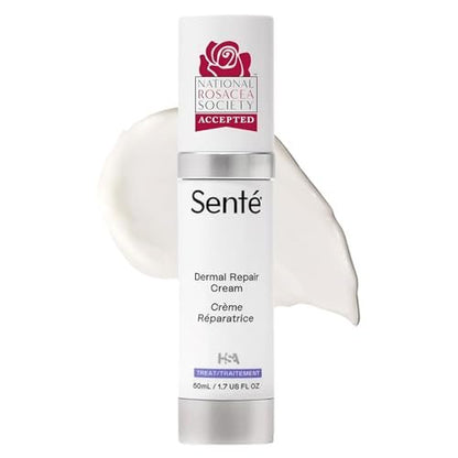 Senté Dermal Repair Facial Cream – Nourishing Moisturizer for Rosacea, Sensitive Skin & Post-Procedure, with Patented HSA, Vitamin E & Green Tea Extract, 1.7 Fl Oz Avelisse