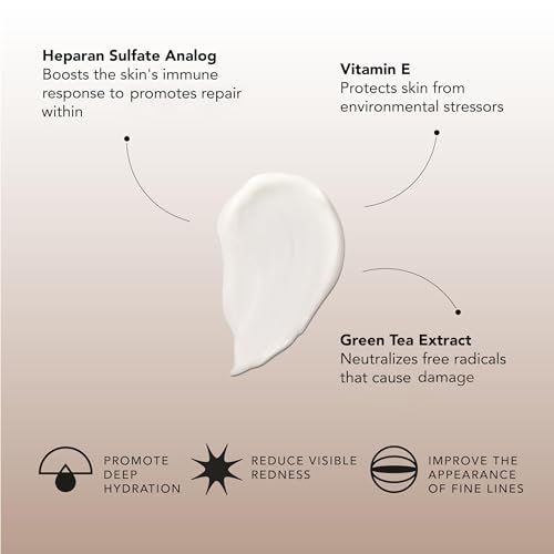 Senté Dermal Repair Facial Cream – Nourishing Moisturizer for Rosacea, Sensitive Skin & Post-Procedure, with Patented HSA, Vitamin E & Green Tea Extract, 1.7 Fl Oz Avelisse