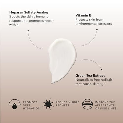 Senté Dermal Repair Facial Cream – Nourishing Moisturizer for Rosacea, Sensitive Skin & Post-Procedure, with Patented HSA, Vitamin E & Green Tea Extract, 1.7 Fl Oz Avelisse