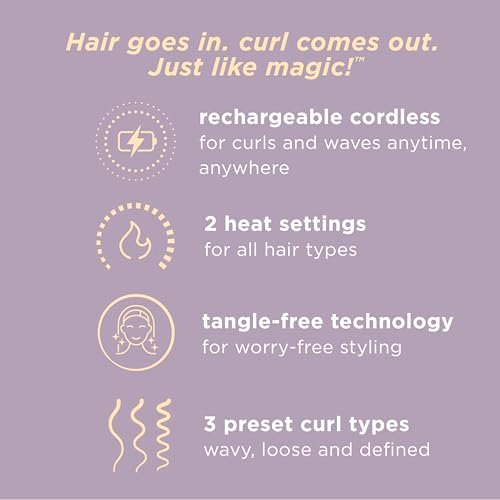 INFINITIPRO by CONAIR Curl Secret MINI Automatic Curling Iron – 1/2-Inch Barrel, Cordless Hair Curler for Short to Medium Hair Avelisse